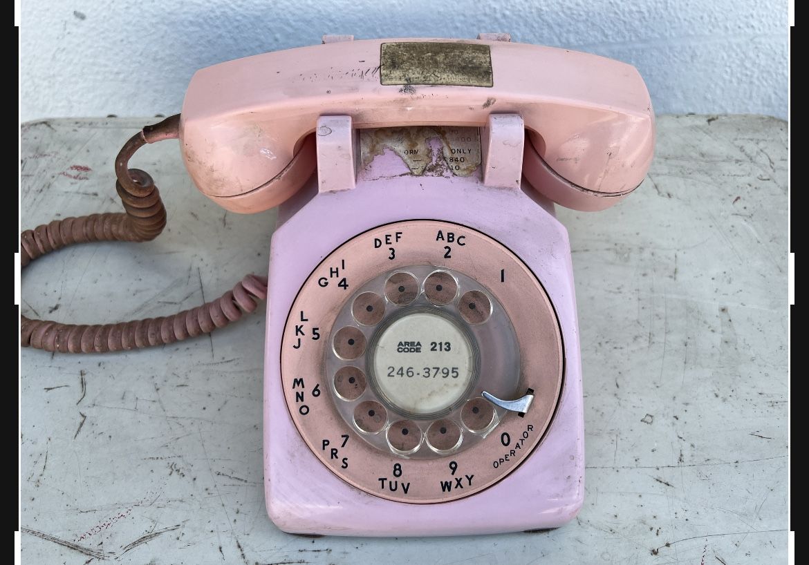 Vintage PINK rotary Telephone Phone