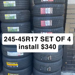 P245-45R17 SET of 4 brand new tire