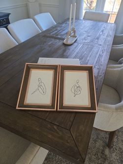 Female Form Framed Hand Painted