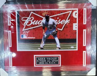 Angels Mike Trout Signed, PSA-Certified, Custom-Framed Photo Display Piece