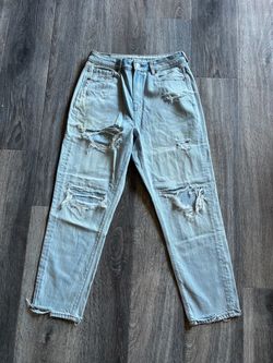 Light Wash Distressed Denim Jeans