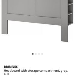 White IKEA Brimnes Headboard 