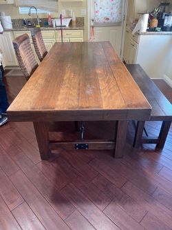 Solid wood table