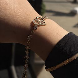 CZ Heart “15” Bracelet