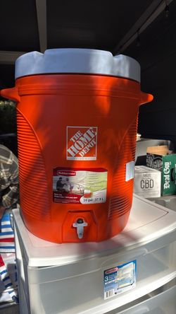 10 Gallon water jug with cup dispenser
