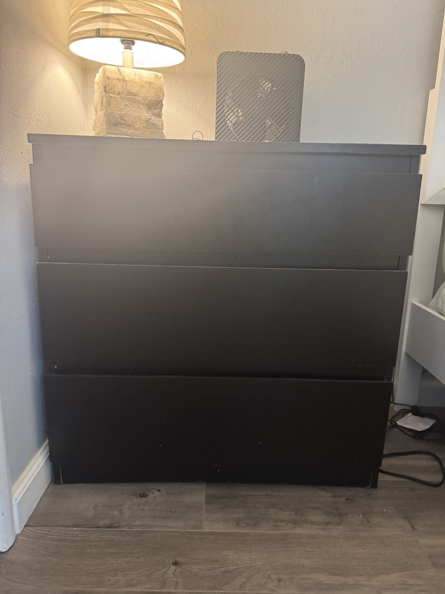 Bedroom Big Side Table With 3 Drawers