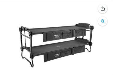 Large Disc-O-Bed Bunkable Cots with 2 Side Organizers