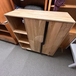 Natural Solid Wood Accent Cabinet & FREE Local Delivery 🚚 