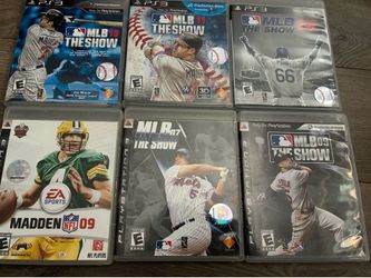Lot Of 5 PS2 Baseball Games MLB The Show 2007 2009 2010 2011 2015 Madden 09