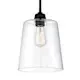 1-Light 10 in. Matte Black Mini Pendant