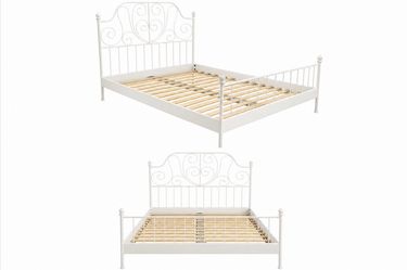 FREE: White metal princess bed frame for double mattress