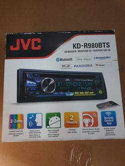 JVC KD-R980BTS Stereo w/ iPod & Android USB/AUX CD with Bluetooth with Sirius XM (Brand New)