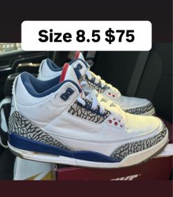 Jordan 3s true blue size 8.5