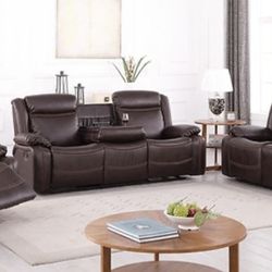 Brown Reclining Set 