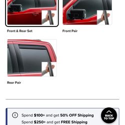 WeatherTech Tacoma 3rd Gen Window Guards
