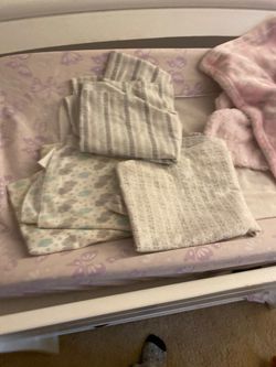 3 burp cloths/receiving blankets