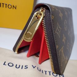 Louis Vuitton Monogram Red Zippy Wallet