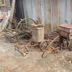 Old Antique Farm Equipment. 