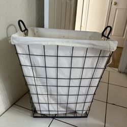 Better Homes & Gardens 75L Adult Rectangular Steel Wire Laundry Hamper with Removable Liner