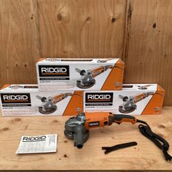 Ridgid 7” Twist Handle Angle Grinder 8,200 RPM Powerful 15 Amp Motor Model R10202