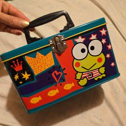 Vintage 90s Keroppi tin pail