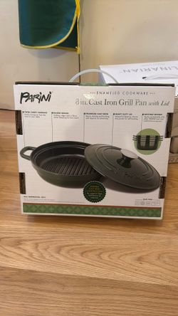 cast iron grill pan with lid