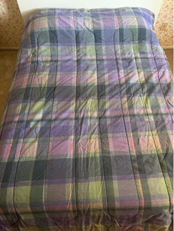 Purple Plaid Twin Comforter