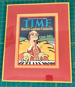 Time magazine cover of Elton John