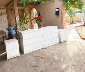 Modern dresser + nightstand set