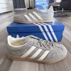 Adidas Women’s Originals Gazelle Indoor Canvas Shoes Sneakers - Grey White Gum - Size 6, 6.5, 7, 7.5, 8, 9, 10, 10.5