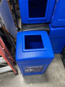 Trash and recycling bins