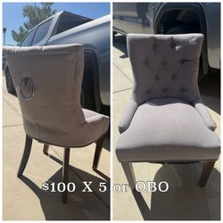 Gray dinning chairs