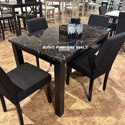 Gorgeous Dark Wool Dining Set
