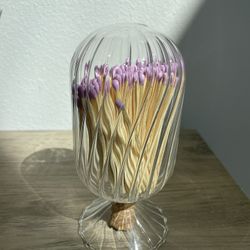 Glass Cloche With Matches