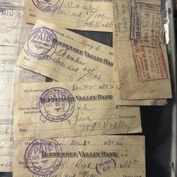 Antique checks from the 1920 in 40s 1940s