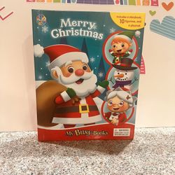 MY BUSY BOOKS - MERRY CHRISTMAS- NEW! CONTAINS 10 Christmas figures , playmat and book .