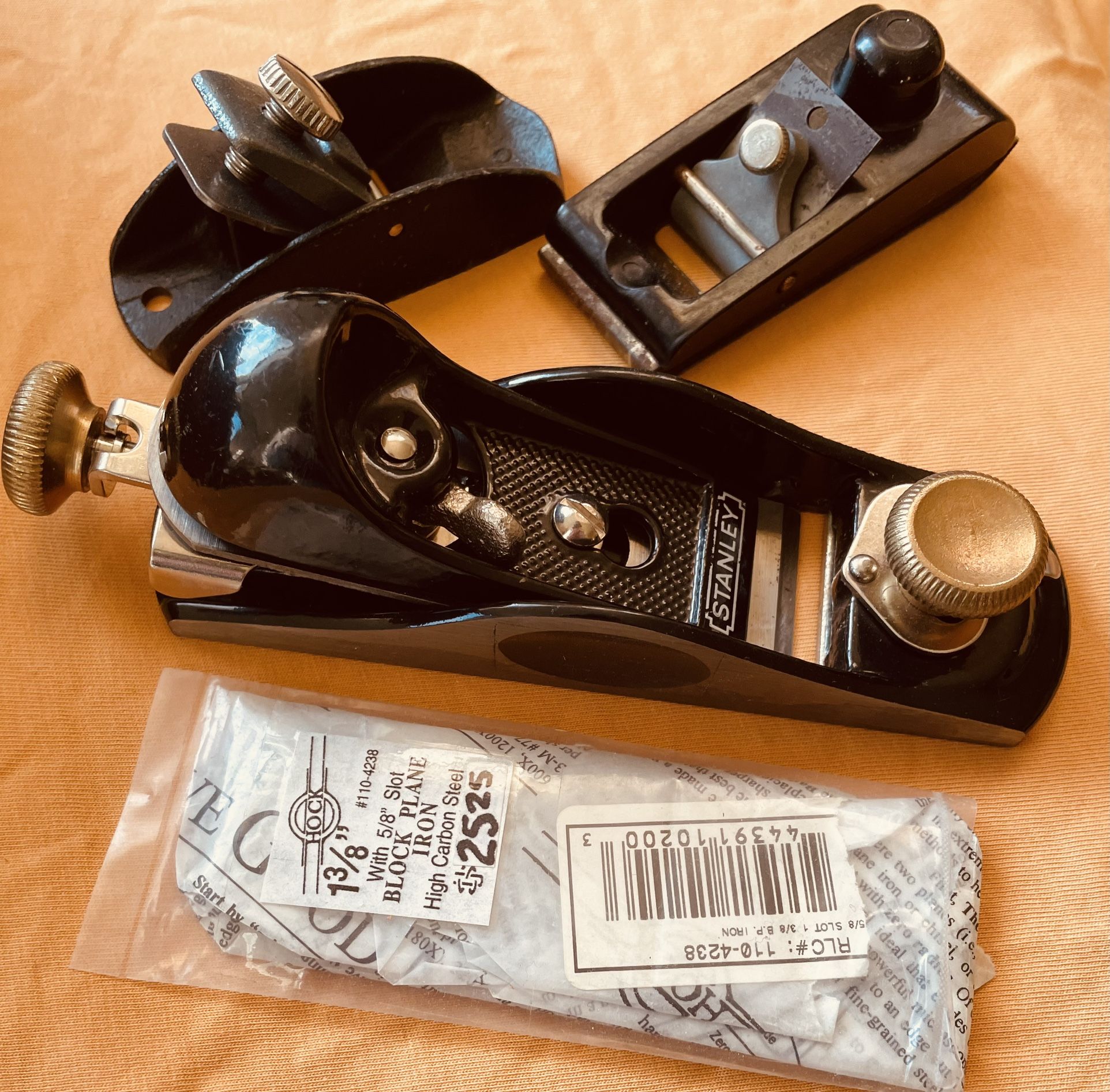 VINTAGE Craftsman 3 1/2” Block Plane-BL Model #, VINTAGE XACTO 3 3/4” Mini-Plane & NEW STANLEY LowAngle 12-960 Plane WITH Extra Blade