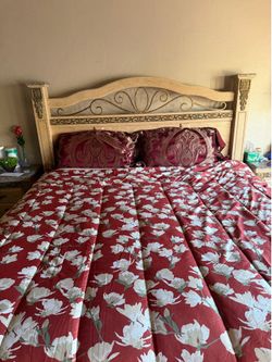 Wooden king size bed frame!