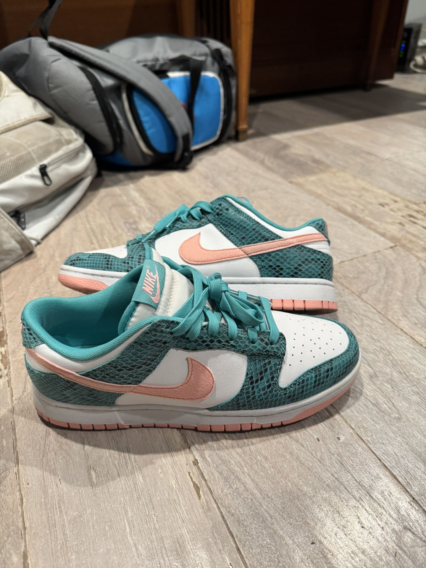 Washed Teal Dunks Size 9M