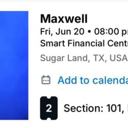 Maxwell Tickets 