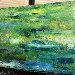 Abstract Acrylic Painting On Canvas 