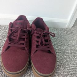 Burgundy Suede Vans 