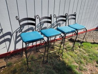 4 each Rod iron chairs