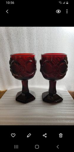 Several Vintage AVON red Glass Pieces