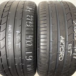 2 Tires 275 40 19 Bridgestone Potenza S001 Run Flat