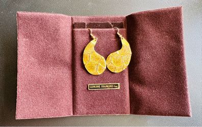 Genuine Diamond Dust Drop Earrings