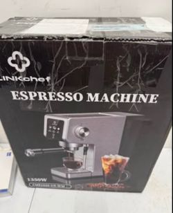 LINKChef CME1020 20 Bar Espresso Maker with Milk Frother Steam Wand, Silver