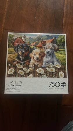 Buffalo Games Country Puppies 750-Piece Puzzle