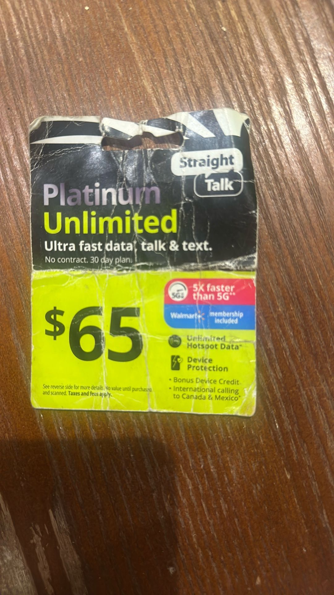 Straight Talk Service Cards. Worn But Never Activated For Use.