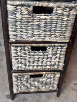 Wicker 3 drawer storage piece